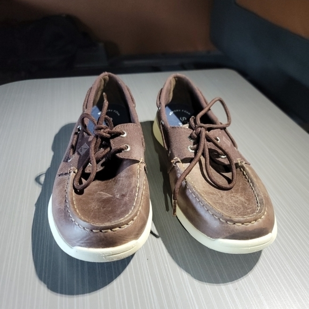 Sperry Top-Sider STS18646 2-Eye Casual Shoe for Men - Brown Leather NWOT - Picture 2 of 9